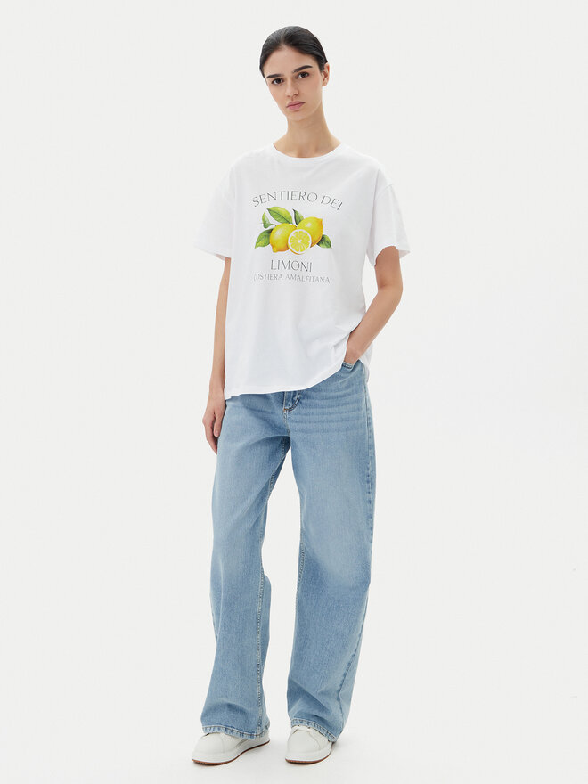Pieces Pieces Marškinėliai Thea 17157114 Balta Standard Fit