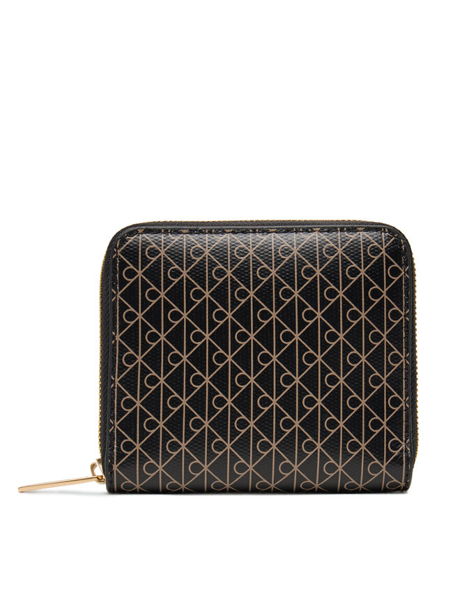 Calvin Klein Μικρό Πορτοφόλι Γυναικείο Calvin Klein Emblem Aop Square Zip Around LV04F1089G Μαύρο