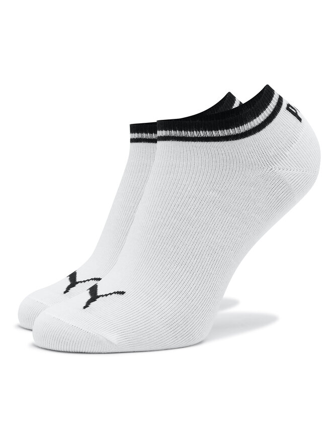 Puma Set di 2 paia di calzini corti unisex Puma Heritage Sneaker 2P Unisex 907945 Bianco