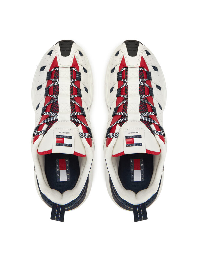 Tommy Jeans Sneakersy Tommy Jeans Archive'95 EM0EM01584 Biela