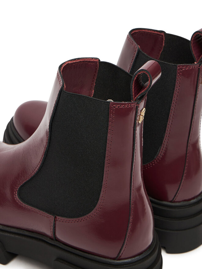 Tommy Hilfiger Μποτάκια με λάστιχο Tommy Hilfiger Shiny FW0FW09042 Καφέ