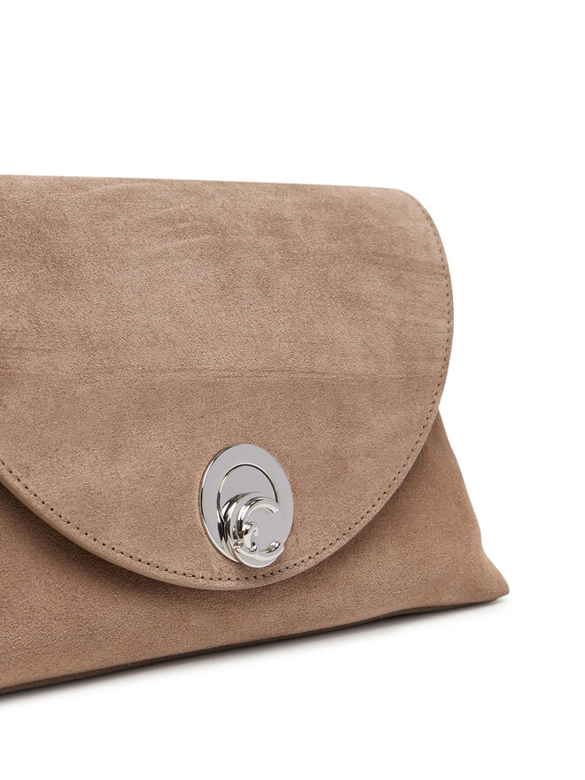 Coccinelle Handtasche Coccinelle Toc Coccinellenikla Suede Bim E1 TOC 12 01 01 Beige