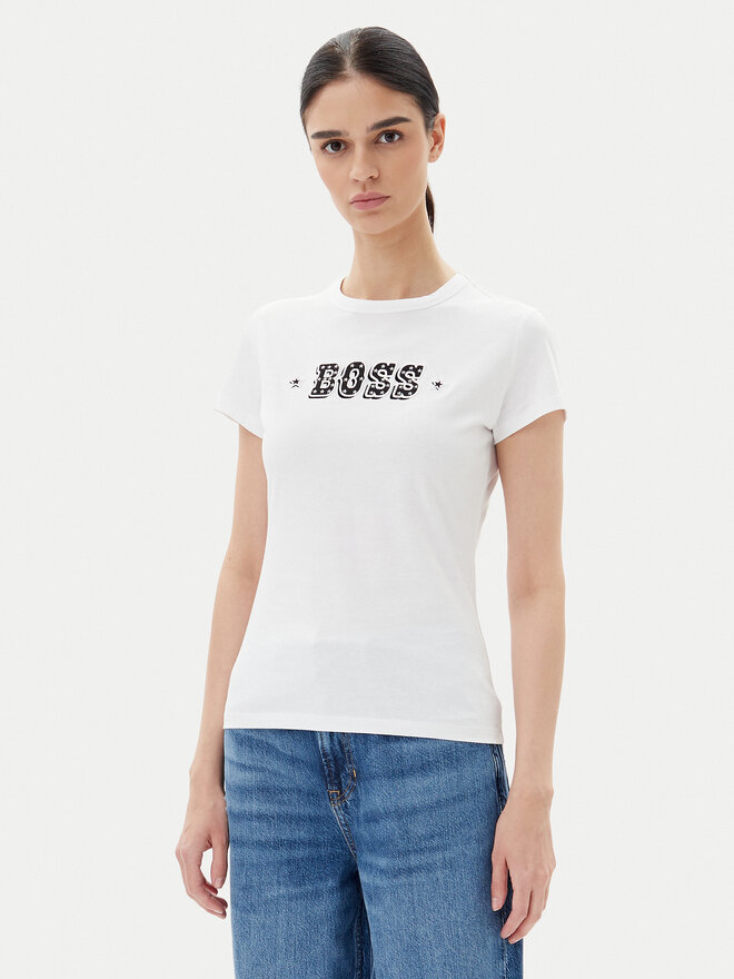 BOSS BOSS Camiseta Endora 50545287 Blanco Regular Fit