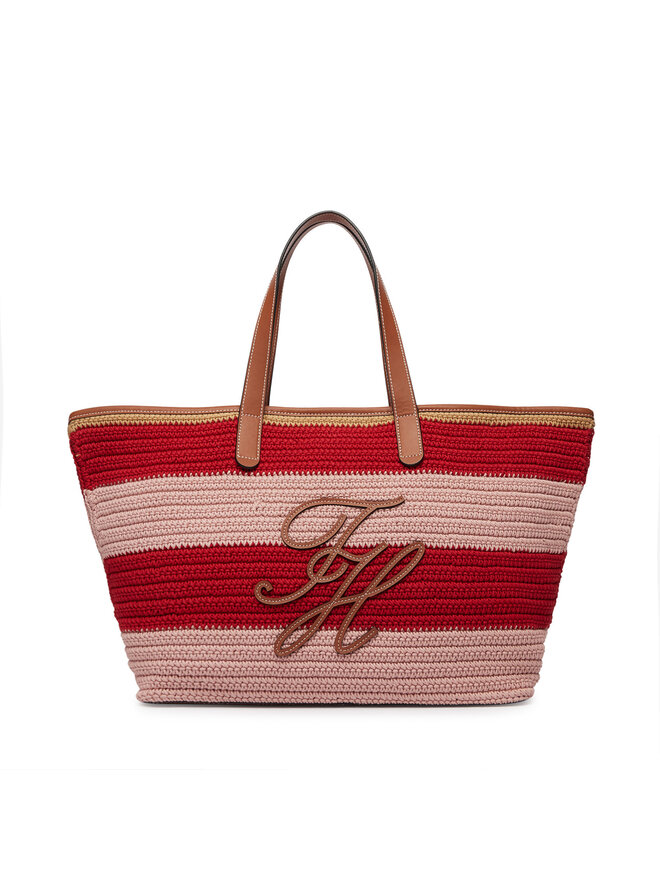 Tommy Hilfiger Handtasche Tommy Hilfiger Th Nautical Tote Crochet Str AW0AW18816 Bunt