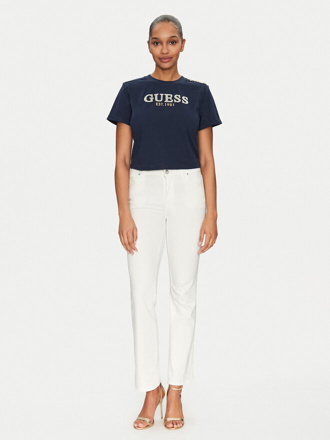 Guess Guess Marškinėliai W5GI15 K8FQ4 Tamsiai mėlyna Regular Fit