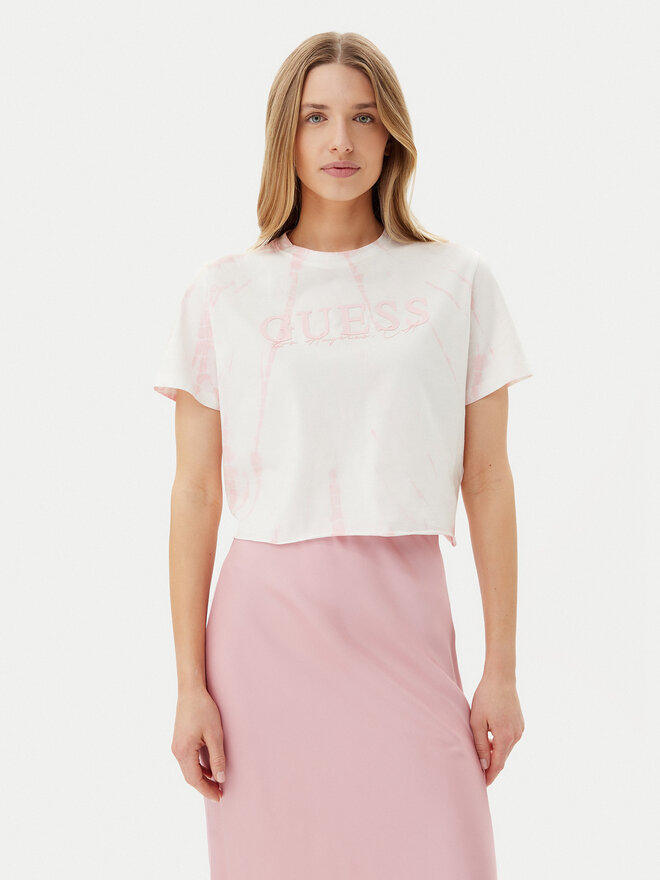 Guess Guess Marškinėliai V5GI19 I3Z14 Rožinė Regular Fit