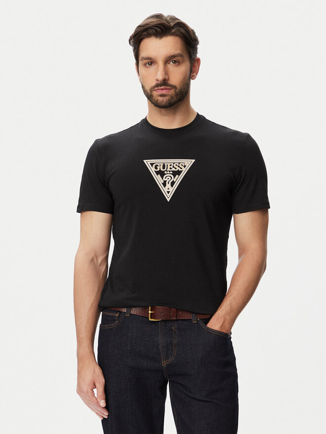 Guess Guess Футболка M6YI40 K4226 Чорний Slim Fit