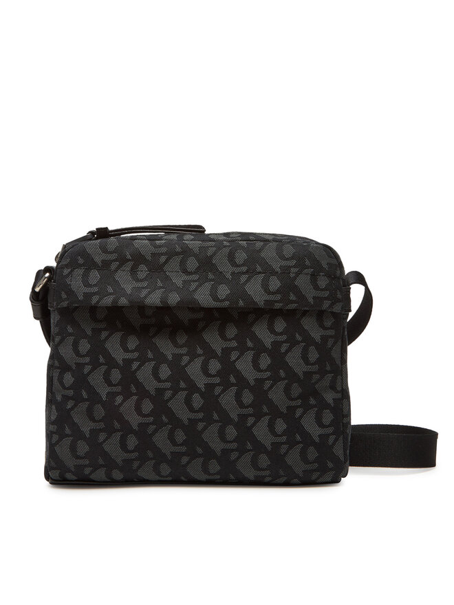 Calvin Klein Τσαντάκι Calvin Klein Slouched Monogram Mini Zip Fligh LV04G3175G Μαύρο