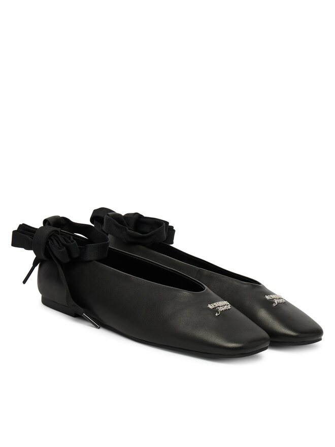 Tommy Jeans Ballerinas Tommy Jeans Tjw Ballerina With Laces EN0EN02939 Schwarz