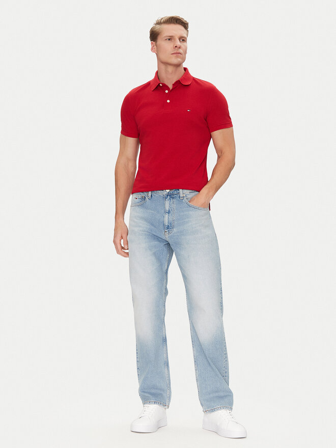 Tommy Hilfiger Tommy Hilfiger Pólóing 1985 MW0MW17771 Piros Slim Fit