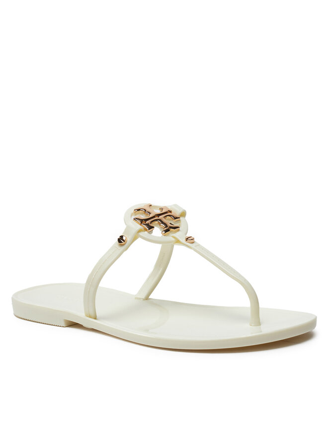 Tory Burch Japonki Tory Burch Mini Miller Flat Thong 51148678 Biały
