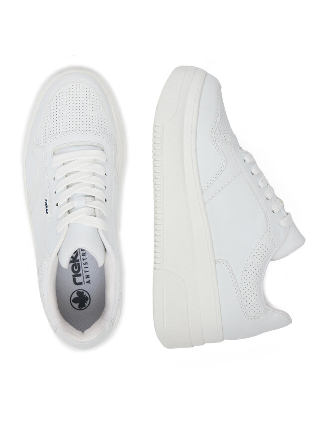 Rieker Sneakersy Rieker M7811-80 Biela