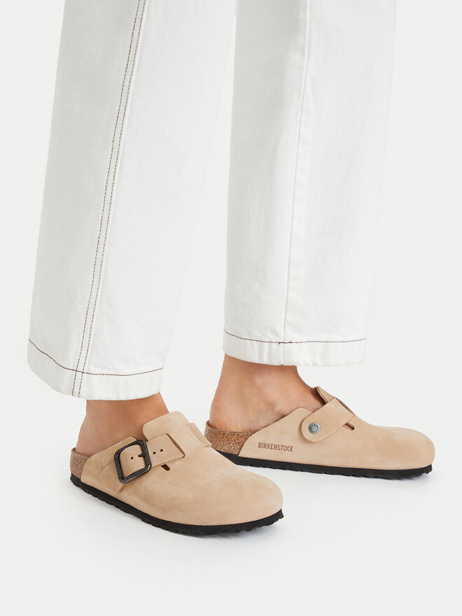Birkenstock Pantoletten Birkenstock Boston Wire Buckle 1031573 Hellbeige