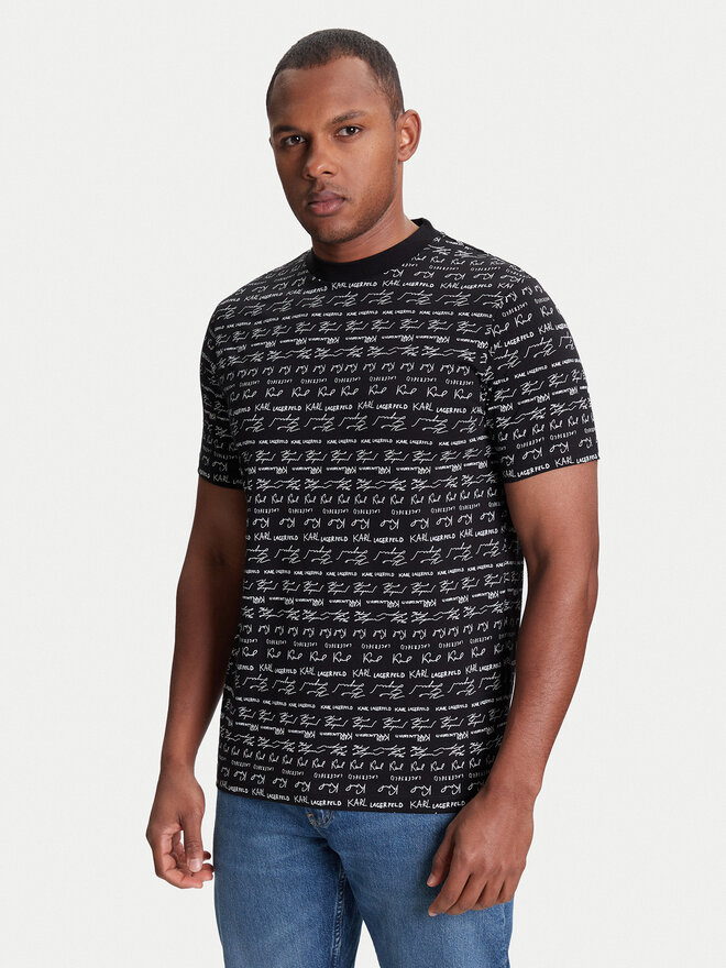 KARL LAGERFELD KARL LAGERFELD Camiseta 755040 553225 Negro Regular Fit