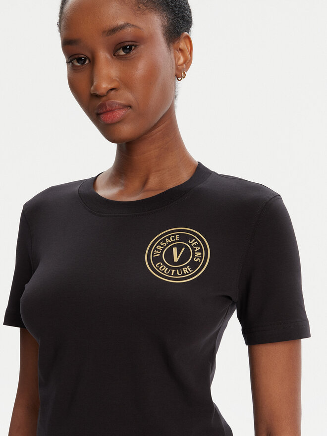 Versace Jeans Couture Versace Jeans Couture Camiseta 79HAHT01 CJ03T Negro Regular Fit