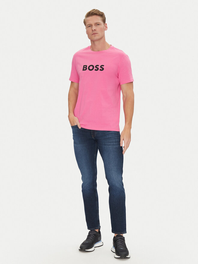 BOSS BOSS Camiseta 50491706 Rosa Regular Fit
