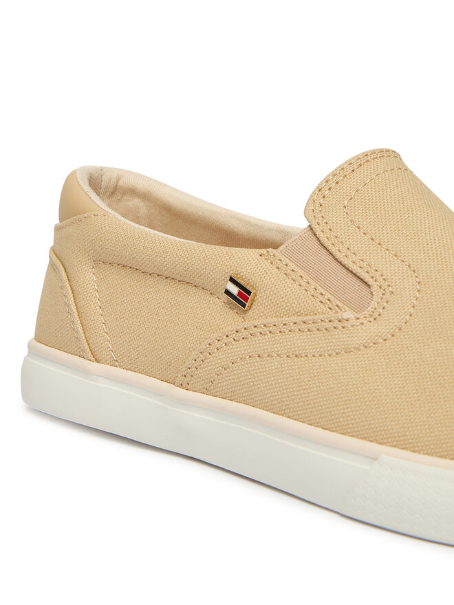 Tommy Hilfiger Sneakers aus Stoff Tommy Hilfiger Th Low Profile Slip On FW0FW09103 Beige