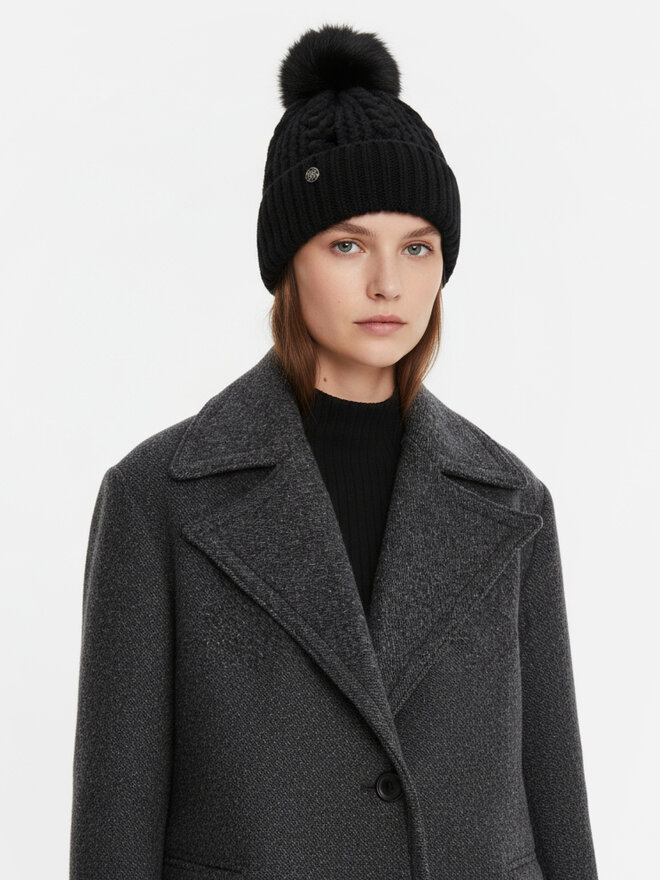 Nine West Шапкa Nine West CEO-NW-W3-002-AW25 Чорний