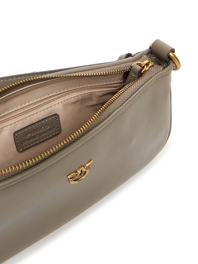 PINKO Soma PINKO Half Moon Baguette Mini AI 25-26 PLTT 105069 A0QO Bēšs