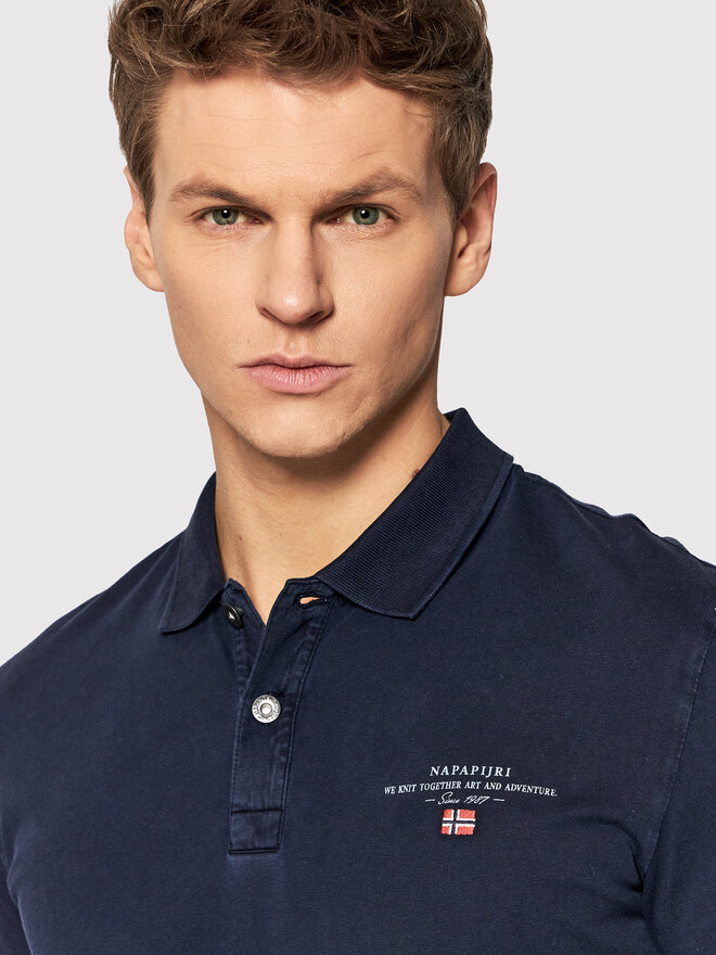 Napapijri Napapijri Polo marškinėliai Elbas NP0A4GB4 Tamsiai mėlyna Regular Fit