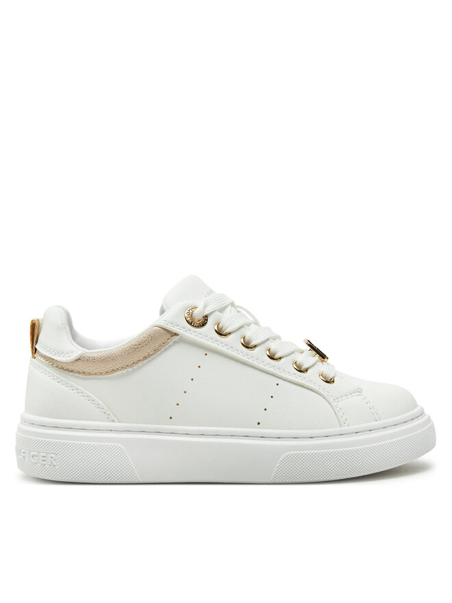 Tommy Hilfiger Sneakersy Tommy Hilfiger Low Cut Lace-Up Sneaker T3A9-33743-1355 M Biały