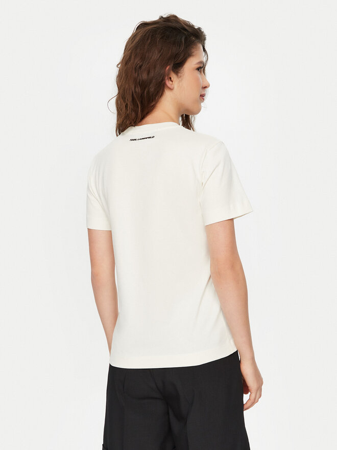 KARL LAGERFELD KARL LAGERFELD Camiseta A1W17126 Écru Regular Fit