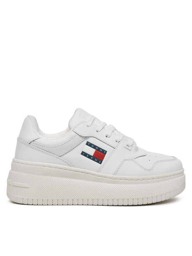 Tommy Jeans Sneakersy Tommy Jeans Tjw Retro Basket Flatform Ess EN0EN02506 Biały