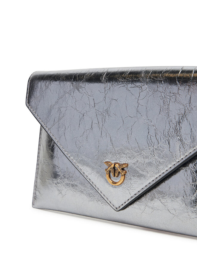 PINKO Ročna torba PINKO Flat Purse Mini AI 25-26 PCPL 105347 A2OT Srebrna