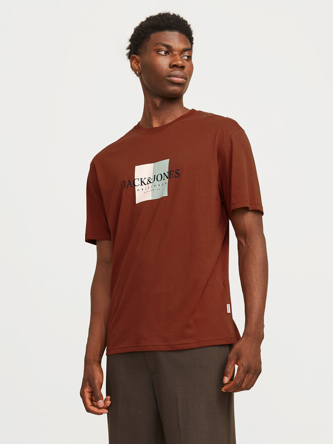 Jack&Jones Jack&Jones Majica Fredeiksberg 12262492 Rjava Regular Fit
