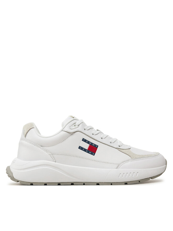 Tommy Jeans Сникърси Tommy Jeans Tjm Runner Full Leather Ess EM0EM01445 Бял