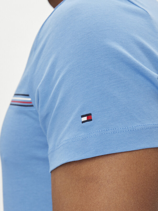 Tommy Hilfiger Tommy Hilfiger Marškinėliai Stripe Chest MW0MW34428 Mėlyna Regular Fit