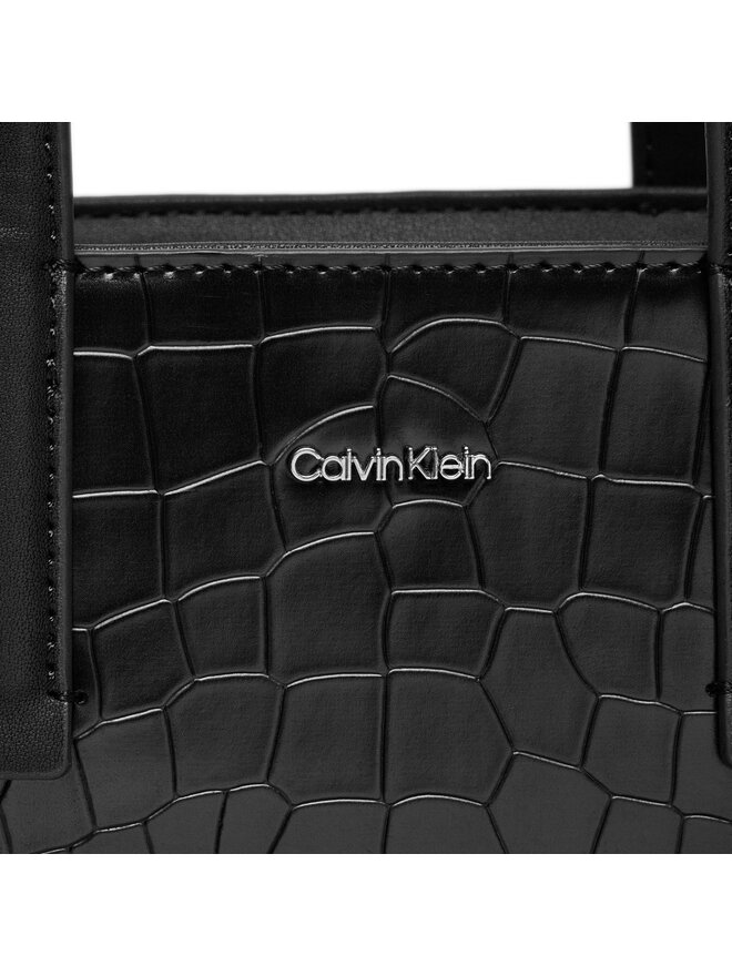 Calvin Klein Дамска чанта Calvin Klein Ck Must Mini Tote_Croco K60K612163 Черен