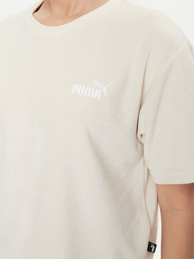 Puma Puma Camiseta Ess Elevated 677947 Écru Regular Fit