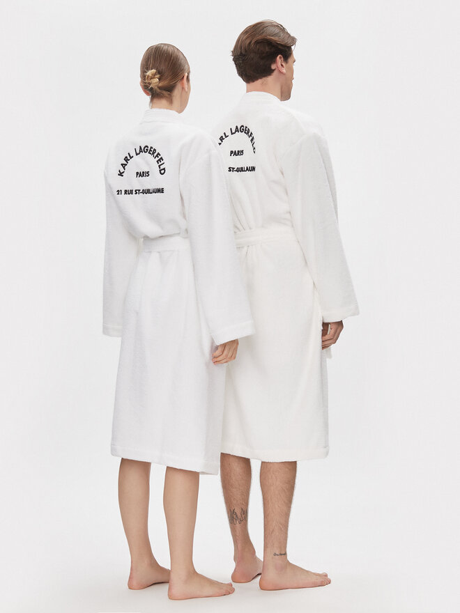 KARL LAGERFELD KARL LAGERFELD Ρόμπα Unisex 215M2180 Λευκό Regular Fit
