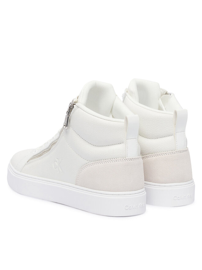 Calvin Klein Zapatillas Calvin Klein Classic Cup Mid Laceup Zip Lth YM0YM01428 Blanco