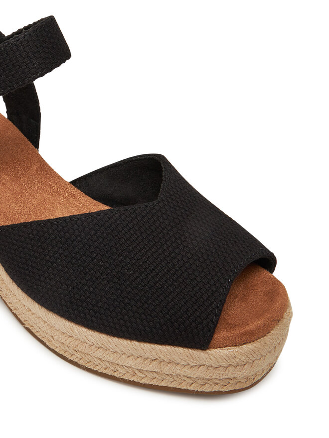Toms Espadrilky Toms Isla Peep Toe 10021982 Černá