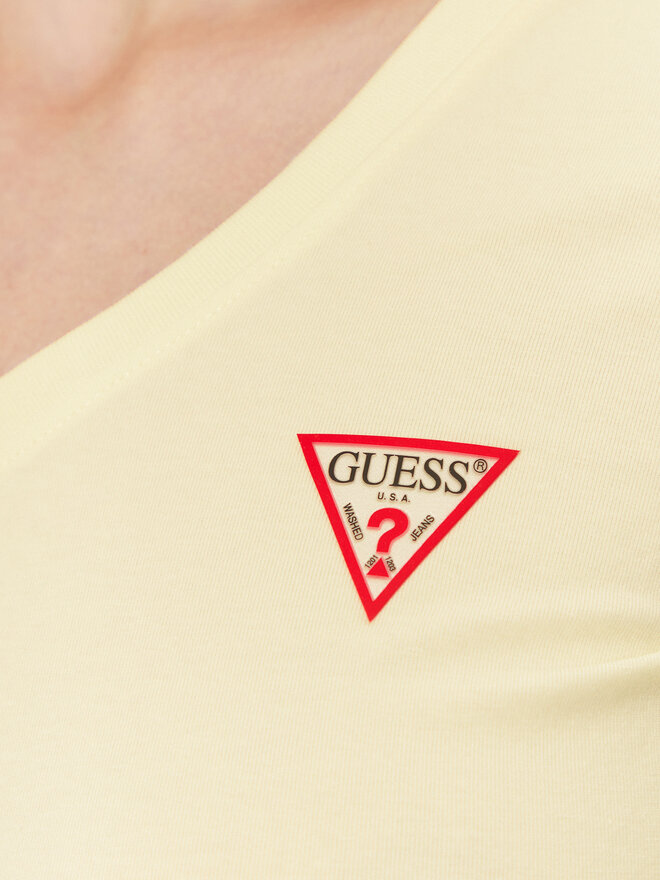Guess Guess Camiseta W2YI45 J1314 Amarillo Slim Fit
