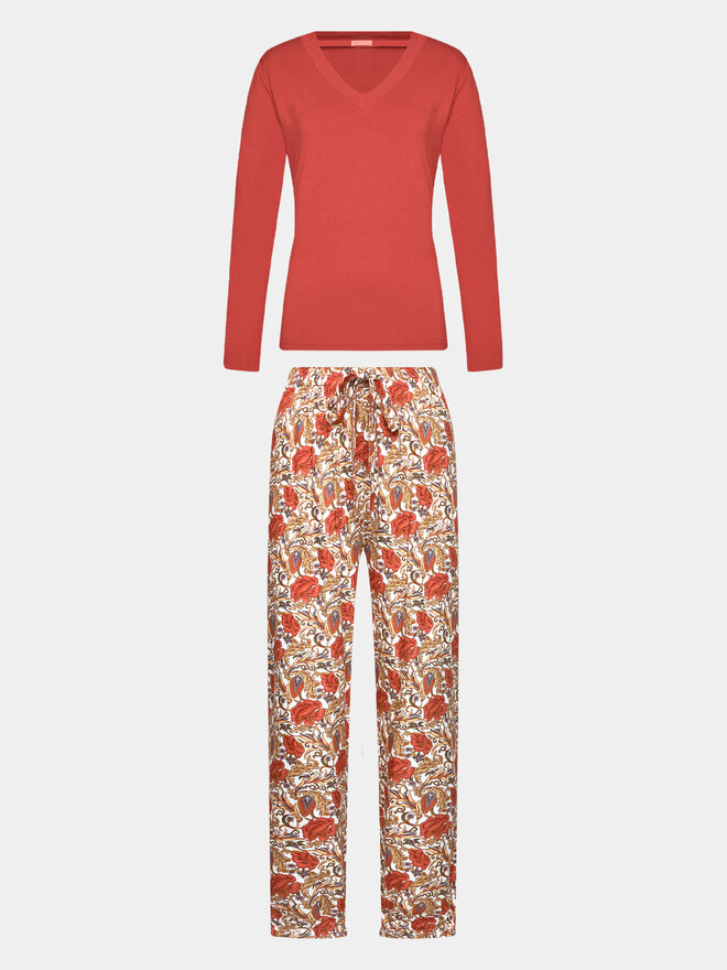 Selmark Selmark Pyjama Flores P6973 Orange Regular Fit