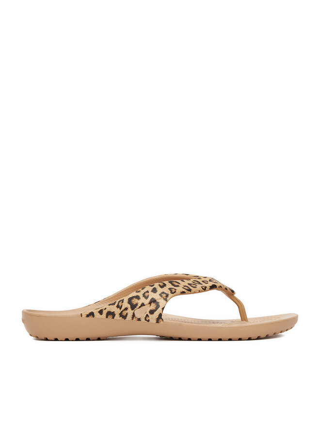 Crocs Σαγιονάρες Crocs KADEE II LEOPARD FLIP W 206398-98R Μπεζ