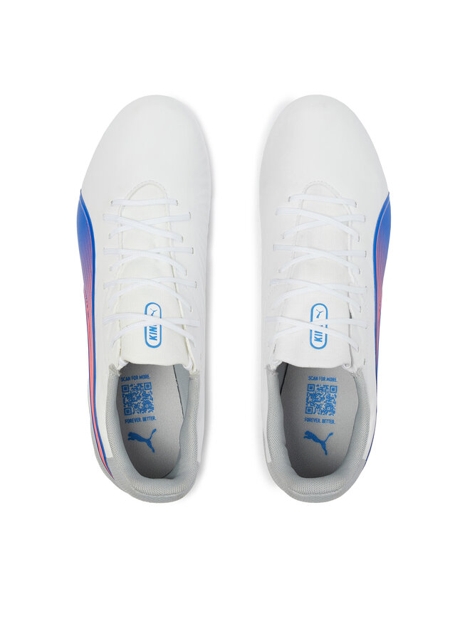 Puma Čevlji za nagomet Puma King Match Fg/Ag 107863 Bela