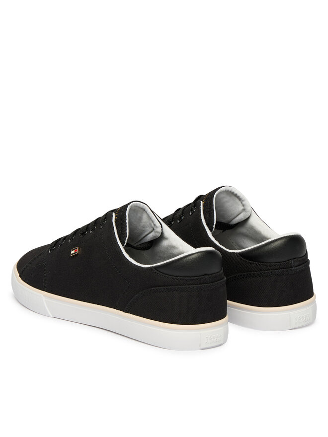 Tommy Hilfiger Sneakers aus Stoff Tommy Hilfiger Th Low Profile Vulc Canvas FW0FW09102 Schwarz