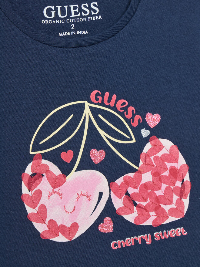Guess Guess Marškinėliai K5GI03 K6YW4 Mėlyna Regular Fit