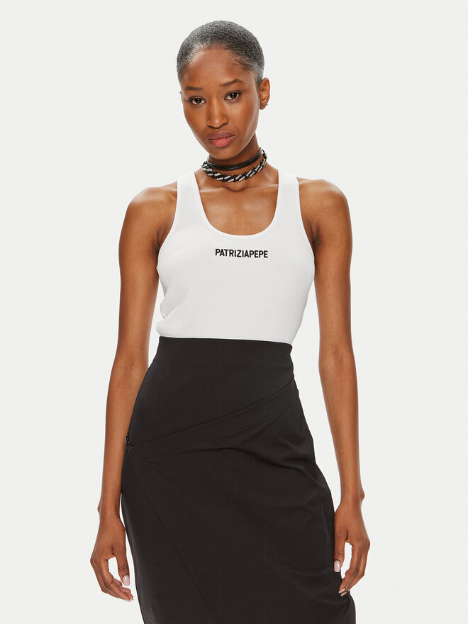 Patrizia Pepe Patrizia Pepe Top 8M1617/J216-W103 Blanco Slim Fit