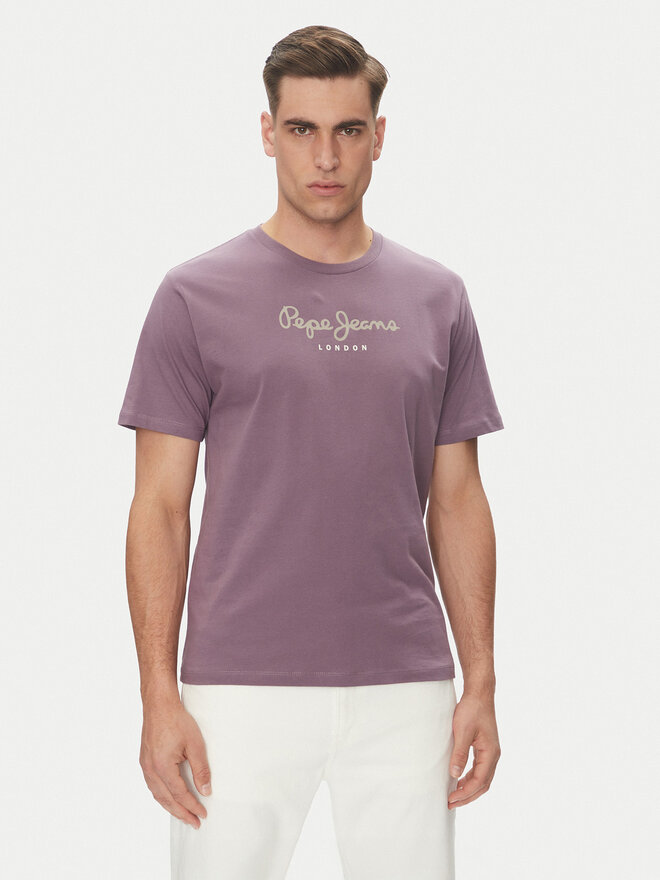Pepe Jeans Pepe Jeans Marškinėliai Eggo N PM508208 Violetinė Regular Fit