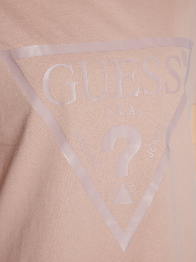 Guess Guess Marškinėliai Adele V2YI07 K8HM0 Rožinė Regular Fit