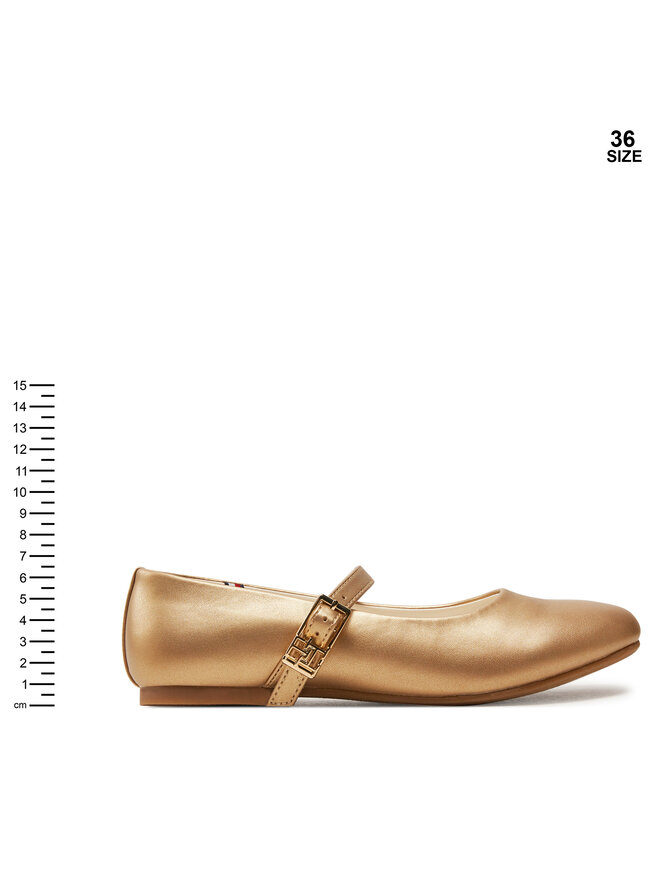 Tommy Hilfiger Baleriny Tommy Hilfiger Ballerina T3A3-33555-1372 S Złoty