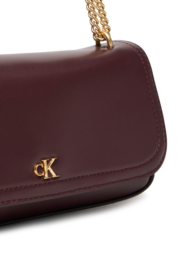 Calvin Klein Handtasche Calvin Klein Ck Convertible Chain Small Bag LV04F3172G Dunkelrot