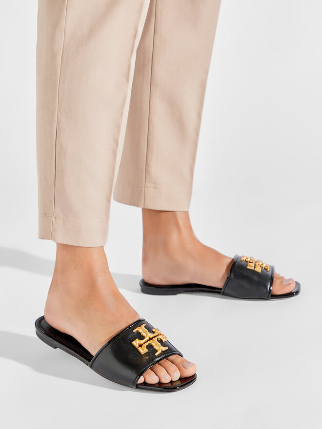 Tory Burch Klapki Tory Burch Eleanor Slide 88744 Czarny