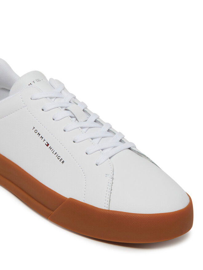 Tommy Hilfiger Αθλητικά Tommy Hilfiger Th Court Lth Detail Ess FM0FM05367 Λευκό