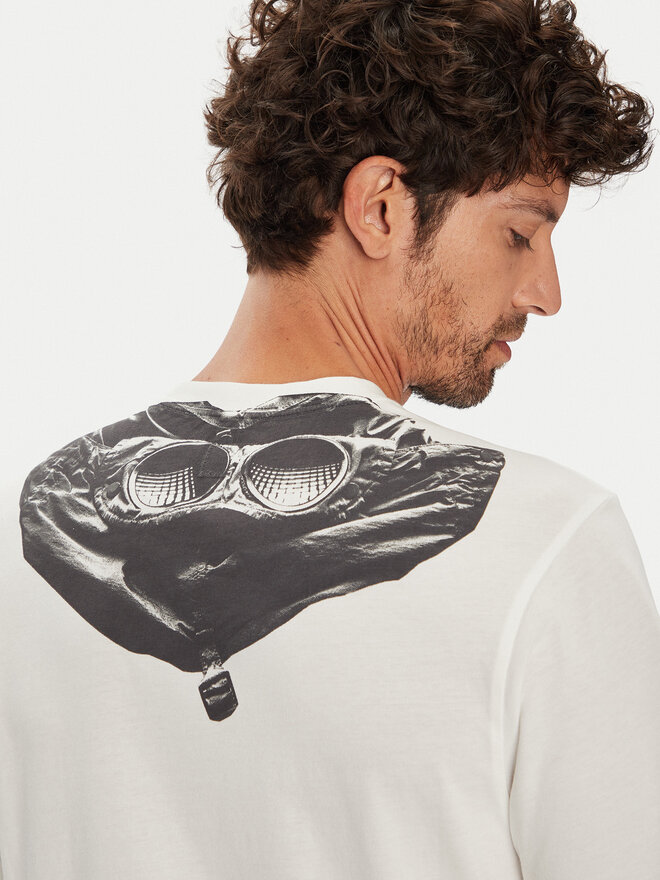 C.P. Company C.P. Company Camiseta RCCMTS725A005100W Écru Regular Fit